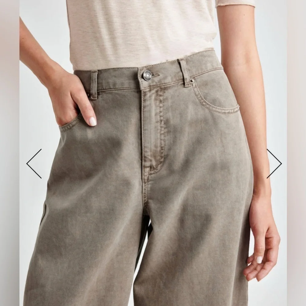 NWT SPLENDID Carson Barrel Leg Pant in Tawny Cappuccino Khaki Size XS - Picture 3 of 10